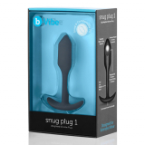 B-Vibe Snug Plug 1 plug anale con peso interno nero