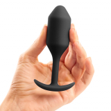 B-Vibe Snug Plug 2 plug anale con pesi interni nero