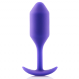 B-Vibe Snug Plug 2 plug anale con pesi interni viola