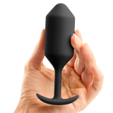 B-Vibe Snug Plug 3 plug anale con pesi interni nero