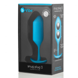 B-Vibe Snug Plug 3 plug anale con pesi interni turchese