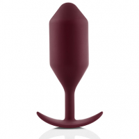 B-Vibe Snug Plug 5 plug anale con pesi interni rosso scuro