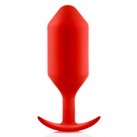 B-Vibe Snug Plug 6 Plug anal avec poids internes rouge
