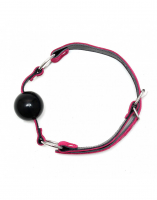 Ball-Knebel Silikon & Leder pink