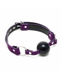 Ball Gag Silicone & Leather purple