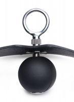 Ball-Gag Eyelet Leather Silicone & Stainless Steel
