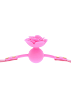 Bâillon de balle Rose Gag silicone simili-cuir rose-or Bâillon réglable en forme de rose de TABOOM acheter