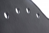 BdSM paddle rotondo in finta pelle traforata 40cm