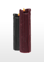 BDSM Drip Candles 2-Pc-Set burgundy & black Soy Wax