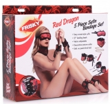 Set bondage 5 pezzi in raso Red Dragon