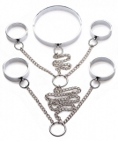 Bondage Shackle Set Stainless Steel w. Chains SM