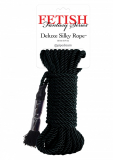 Corde de bondage Deluxe Silky Rope noir 9.75 mètres 6.5mm