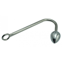 Bondage Hook w. Egg shaped Ball Steel Chrome plated medium