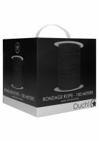 Bondage Rope Cotton & Silk 100-Meter 8mm black
