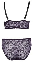 Bustier & Panty w. Front Closure Lace large Sizes purple