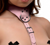 Chest Harness f. Women PU-Leather pink