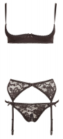 Lifting Bra Rio-Thong ouvert & Suspender Belt Lace