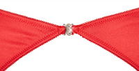 Lifting Bra Garter Belt & open Crotch Thong red