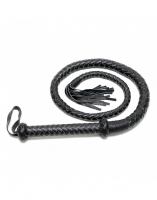 Bullwhip braided Arabian Whip 170cm PU-Leather black