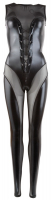 Catsuit m. Reissverschlüssen & Schnürung Netz & Wetlook