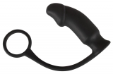 Cock Ring w. vibrating Plug Black Velvets Penis
