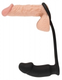 Cock Ring avec Vibro-Plug Black Velvets Penis