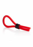 Cock-Ring silicone réglable Lasso rouge