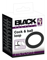 Cockring Black Velvets Cock & Ball Loop Silicone liquido