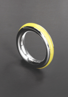 Cock Ring Steel & Silicone Cazzo 40mm yellow