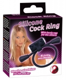 Cock-Ring adjustable w. Vibration Penis-Loop Silicone