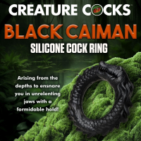 Cockring flexible black Caiman silicone anneau pénis fantaisie super extensible en forme de caïman à bas prix