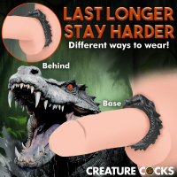 Cock-Ring flexible black Caiman Silicone super-stretchable Fantasy Penis Ring with Caiman-Head buy cheap