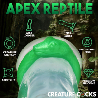Cockring flexible Serpentine Silicone vert extensible anneau pénis avec tête de serpent de CREATURE COCKS acheter