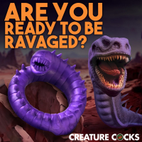 Cock-Ring flexible Slitherine Silicone purple Alien-Worm-Shape Penis Ring from CREATURE COCKS buy cheap