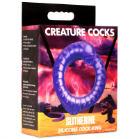 Cock-Ring flexible Slitherine Silicone purple Alien Penis Ring with spiky Spine & Worm-Head buy cheap