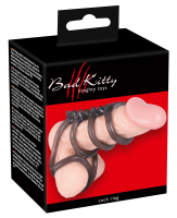 Cock Ring Harness serrated w. Balls Divider