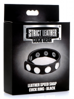 Cock Ring Leather Speed Snap slim black