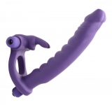 Cockring with Dildo and Vibration Dual Delight
