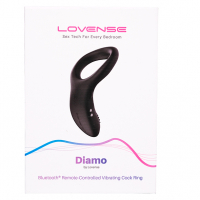 Cockring avec vibration contrôlé par app Lovense Diamo silicone extensible fort 3 niveaux de vibration 10 échantillons à bas prix