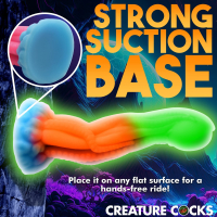 Creature Cocks Alien Dildo Tenta-Glow fluorescent Silicone rainbow-colored Dong by CREATURE COCKS buy cheap
