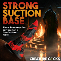 Creature Cocks Dildo Fire Demon w. Suction-Cup Silicone Devil-Penis-Dildo ribbed & textured buy cheap