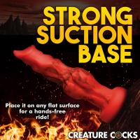 Creature Cocks Dildo Fire Hound large Silicone Canine-Penis 7.35cm Diameter & suction Base buy cheap