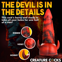 Creature Cocks Dildo Horny Devil w. ventosa in silicone altamente strutturato pene demoniaco dildo acquistare a buon mercato