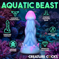 Creature Cocks Dildo Nomura Jellyfish w. Suction-Cup Silicone strong textured Fantasy-Cock blue-pink buy cheap