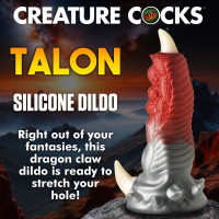 Creature Cocks Dildo Talon Dragon Finger Silicone large Fantasy Dong epic Texture with Ribs & white Claws buy cheap