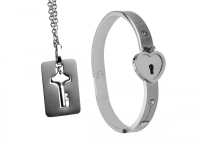 Womens lockable Bracelet & Necklace w. Key