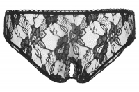 Panties open Crotch transparent Lace black