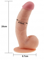 Dildo w. Suction Cup Ultra Soft Dude Realistic 8.5-Inch