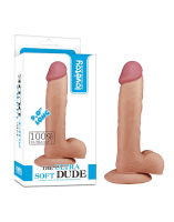 Dildo w. Suction Cup Ultra Soft Dude Realistic 9-Inch