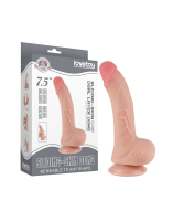 Dildo Sliding Skin 7.5-Inch curved w. screwed Suction Base
